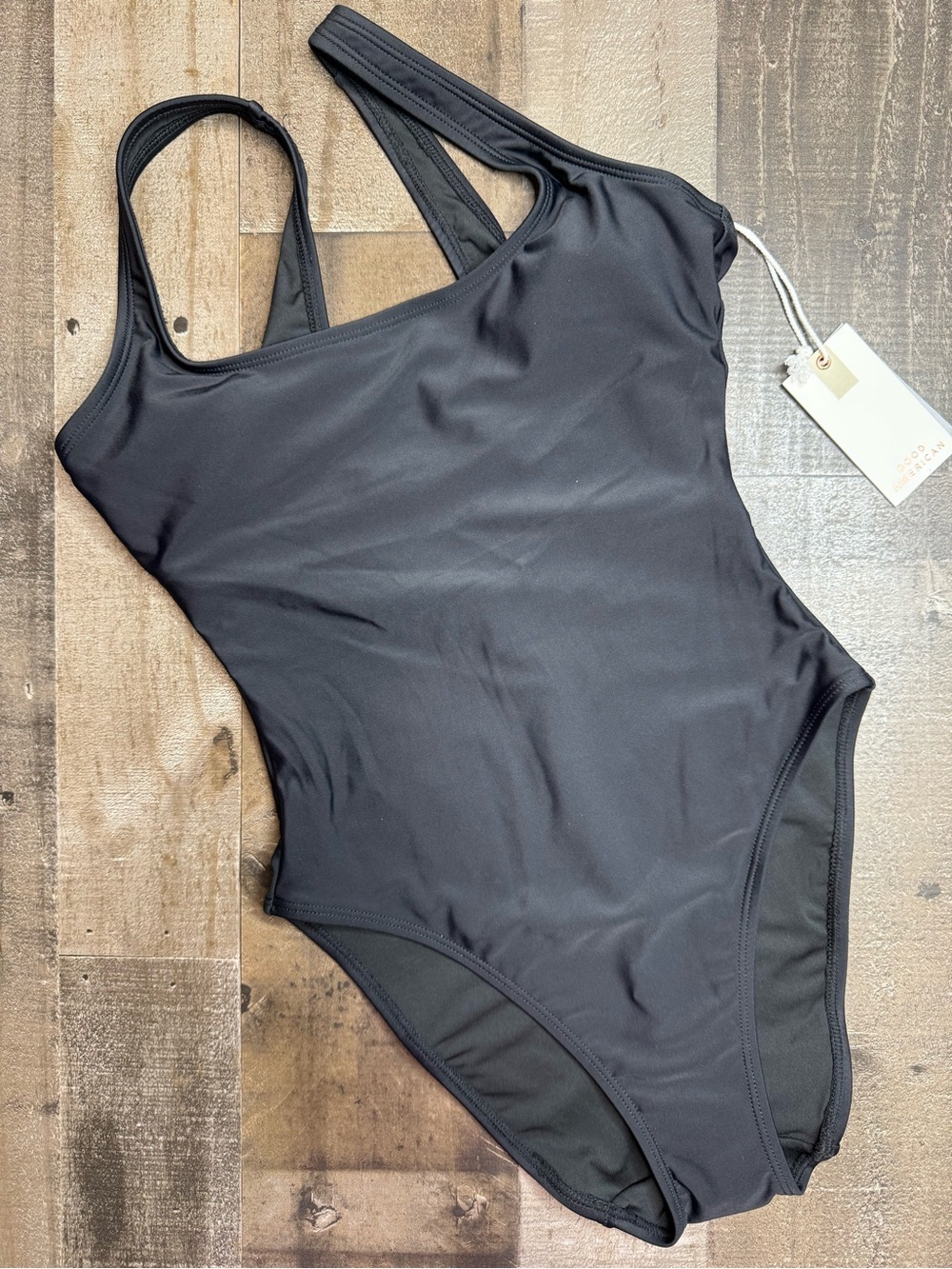 Good American Classic Black One-Piece Swimsuit XS